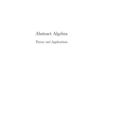 خرید و دانلود نسخه کامل کتاب Abstract Algebra: Theory and Applications