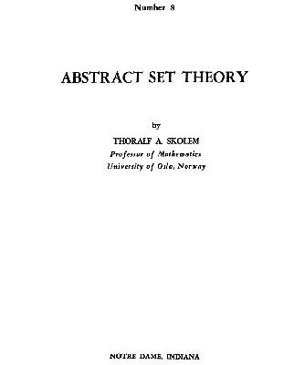 خرید و دانلود نسخه کامل کتاب Abstract Set Theory