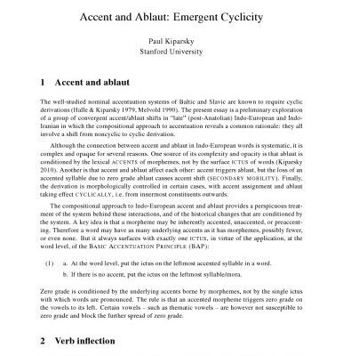 خرید و دانلود نسخه کامل کتاب Accent and Ablaut: Emergent Cyclicity