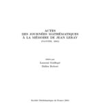 خرید و دانلود نسخه کامل کتاب Actes des journées mathématiques à la mémoire de Jean Leray