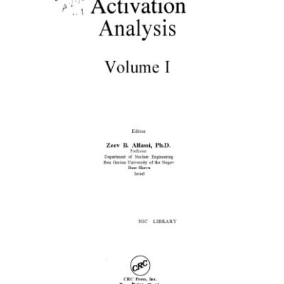 خرید و دانلود نسخه کامل کتاب Activation Analysis, Volume I