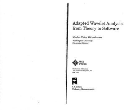 خرید و دانلود نسخه کامل کتاب Adapted Wavelet Analysis: From Theory to Software