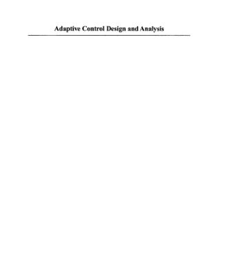 خرید و دانلود نسخه کامل کتاب Adaptive Control Design and Analysis