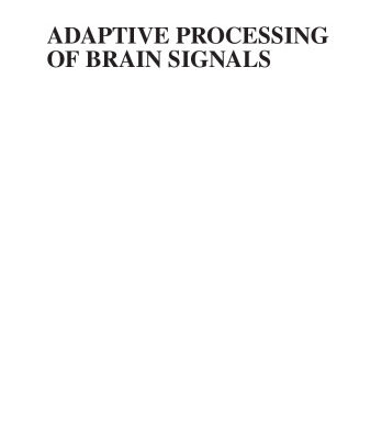خرید و دانلود نسخه کامل کتاب Adaptive Processing of Brain Signals