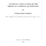 خرید و دانلود نسخه کامل کتاب Additional Applications of the Thepry of Algebraic Quaternions
