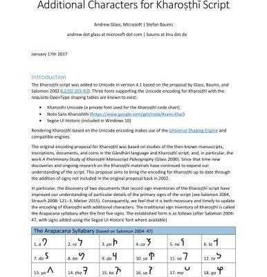 خرید و دانلود نسخه کامل کتاب Additional Characters for Kharoṣṭhī Script