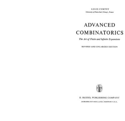خرید و دانلود نسخه کامل کتاب Advanced combinatorics; the art of finite and infinite expansions