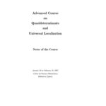 خرید و دانلود نسخه کامل کتاب Advanced Course on Quasideterminants and Universal Localization: Notes of the Course