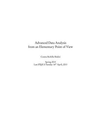 خرید و دانلود نسخه کامل کتاب Advanced Data Analysis from an Elementary Point of View