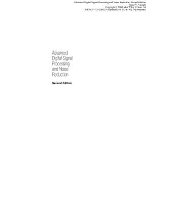 خرید و دانلود نسخه کامل کتاب Advanced Digital Signal Processing and Noise Reduction