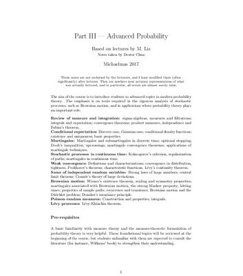 خرید و دانلود نسخه کامل کتاب Advanced Probability