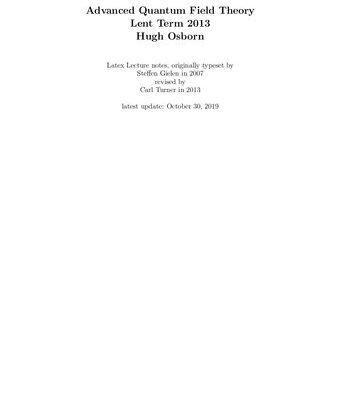 خرید و دانلود نسخه کامل کتاب Advanced Quantum Field Theory