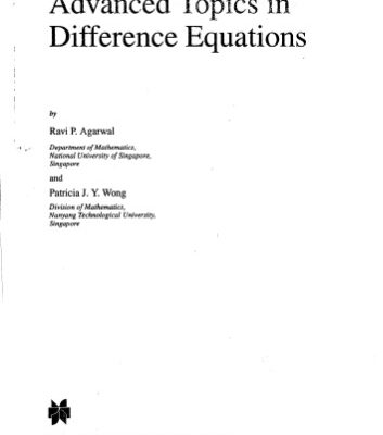 خرید و دانلود نسخه کامل کتاب Advanced Topics in Difference Equations