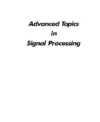 خرید و دانلود نسخه کامل کتاب Advanced topics in signal processing