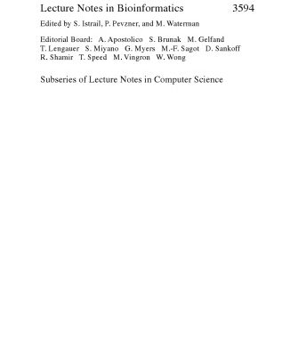 خرید و دانلود نسخه کامل کتاب Advances in Bioinformatics and Computational Biology: Brazilian Symposium on Bioinformatics, BSB 2005, Sao Leopoldo, Brazil, July 27-29, 2005, Proceedings