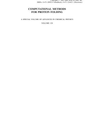 خرید و دانلود نسخه کامل کتاب Advances in Chemical Physics, Computational Methods for Protein Folding (Volume 120)