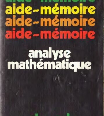 خرید و دانلود نسخه کامل کتاب Aide Mémoire Analyse Mathématique
