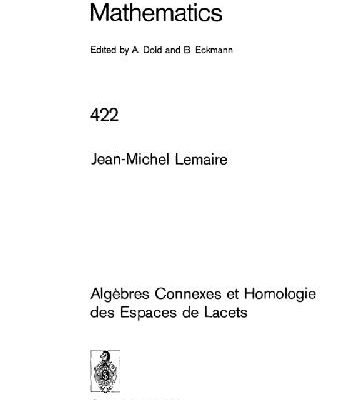 خرید و دانلود نسخه کامل کتاب Aigebres Connexes et Homologie des Espaces de Lacets