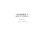 خرید و دانلود نسخه کامل کتاب Algebra 1: Skrypt do wykladu A