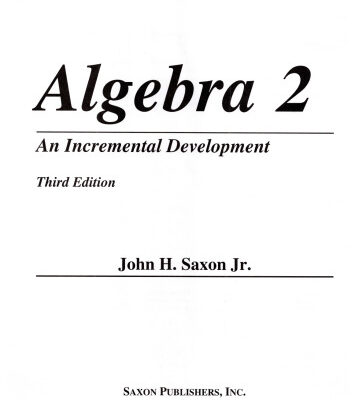 خرید و دانلود نسخه کامل کتاب Algebra 2: An Incremental Development (Saxon Algebra)