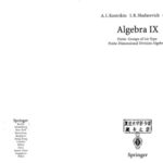 خرید و دانلود نسخه کامل کتاب Algebra 9.. finite groups of Lie type, finite dimensional division algebras