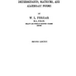 خرید و دانلود نسخه کامل کتاب Algebra: a textbook of determinants, matrices, and algebraic forms