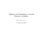 خرید و دانلود نسخه کامل کتاب Algebra and geometry in several complex variables