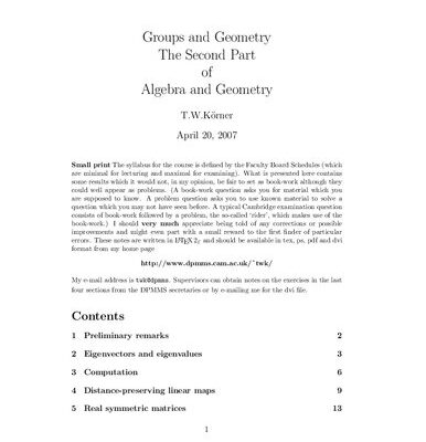 خرید و دانلود نسخه کامل کتاب Algebra and Geometry, Part II: Groups and Geometry