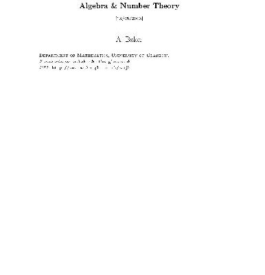 خرید و دانلود نسخه کامل کتاب Algebra and number theory