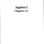 خرید و دانلود نسخه کامل کتاب Algebra I: Chapters 1-3