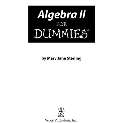 خرید و دانلود نسخه کامل کتاب Algebra II For Dummies