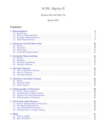 خرید و دانلود نسخه کامل کتاب Algebra II: Lecture Notes