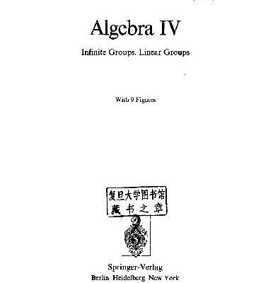 خرید و دانلود نسخه کامل کتاب Algebra IV: infinite groups, linear groups