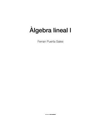 خرید و دانلود نسخه کامل کتاب Algebra Lineal I