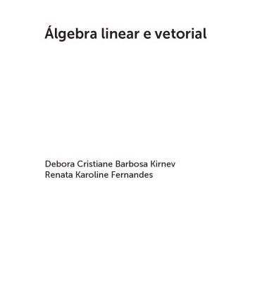 خرید و دانلود نسخه کامل کتاب Álgebra linear e vetorial