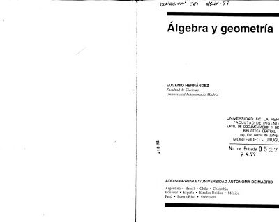 خرید و دانلود نسخه کامل کتاب Algebra y Geometria