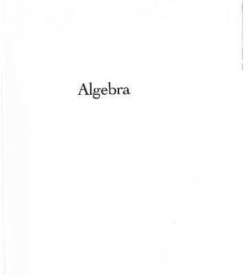 خرید و دانلود نسخه کامل کتاب Algebra
