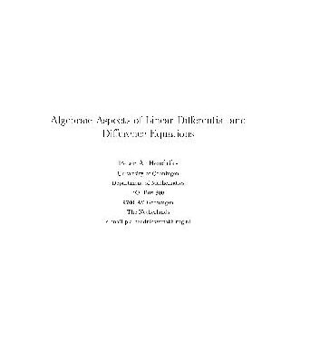 خرید و دانلود نسخه کامل کتاب Algebraic Aspects of Linear Differential and Difference Equations