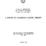 خرید و دانلود نسخه کامل کتاب Algebraic coding survey