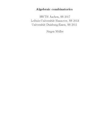 خرید و دانلود نسخه کامل کتاب Algebraic combinatorics [Lecture notes]