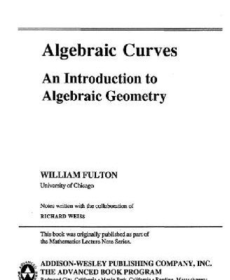 خرید و دانلود نسخه کامل کتاب Algebraic Curves. An Introduction to Algebraic Geometry