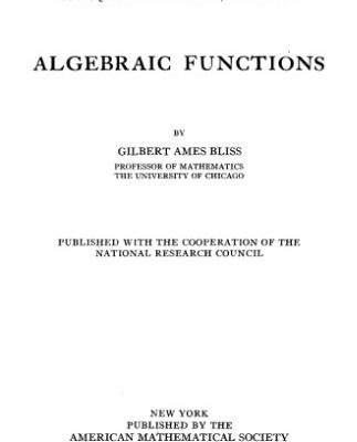 خرید و دانلود نسخه کامل کتاب Algebraic functions