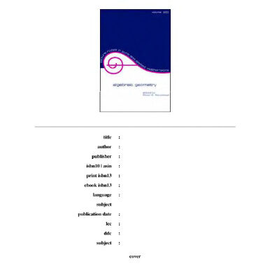 خرید و دانلود نسخه کامل کتاب Algebraic geometry