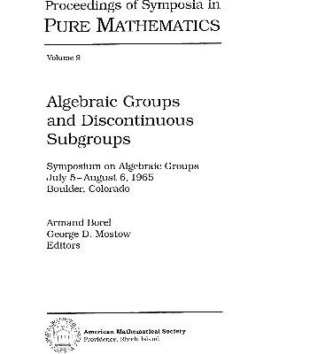 خرید و دانلود نسخه کامل کتاب Algebraic groups and Discontinuous subgroups