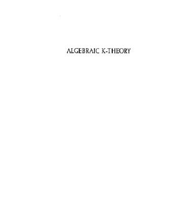 خرید و دانلود نسخه کامل کتاب Algebraic K-theory