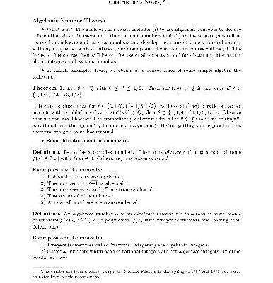 خرید و دانلود نسخه کامل کتاب Algebraic number theory (Math 784)