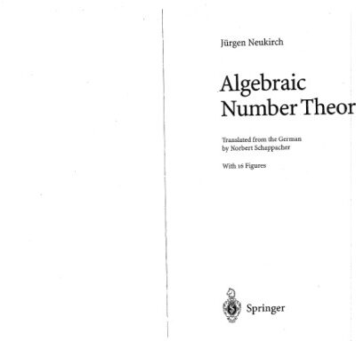 خرید و دانلود نسخه کامل کتاب Algebraic number theory