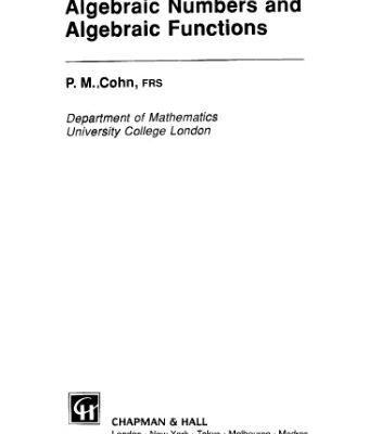 خرید و دانلود نسخه کامل کتاب Algebraic numbers and algebraic functions