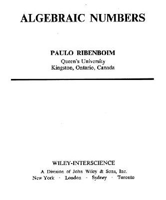 خرید و دانلود نسخه کامل کتاب Algebraic numbers
