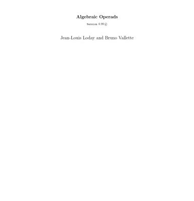 خرید و دانلود نسخه کامل کتاب Algebraic Operads (version 0.99, draft 2010)